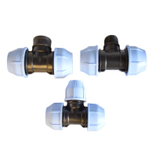 High Quality PP Fitting Hdpe Quick Connetor pe pipe fittings tee 90 degree
